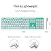 B.FRIENDIT Wired USB Keyboard, Comfortable Quiet Chocolate Keys, Durable Ultra-Slim Wired Computer Keyboard(QWERTY) for PC, Windows 11/10/8/7/XP/Vista KB1430 - Green