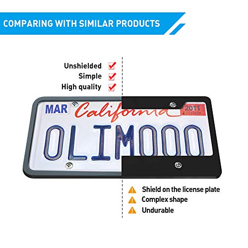 YOOHE License Plate Frame - Silicone License Plate Frame with Anti-Rust, Rain-Proof and Anti-Rattle for Standard U.S. License Plate - Thumbnail 5