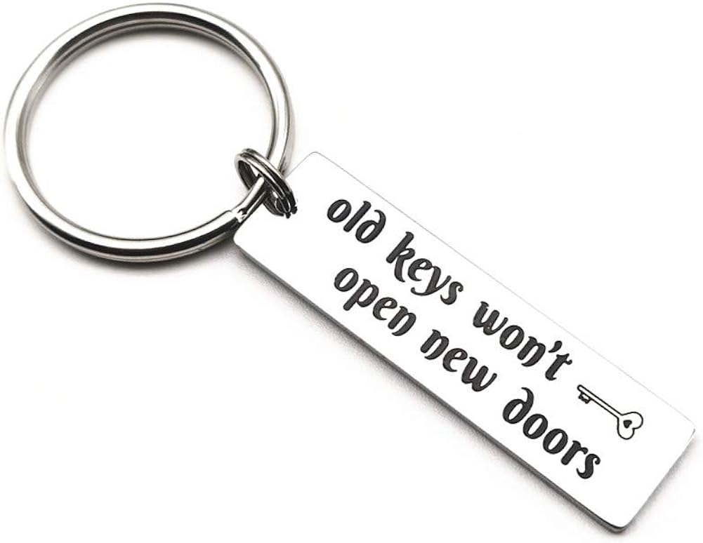 Novelty Old Keys Won't Open New Doors Keychain New Me Divorce Gifts for Women Men