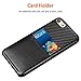 iPhone 8, 7 Case, Premium PU Leather Case with Credit Card Slot Holder, VIFLYKOO Pretty Texture Ultra Slim Lightweight Soft Back Cover Case (Black)