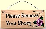 Please Remove Your Shoes sign