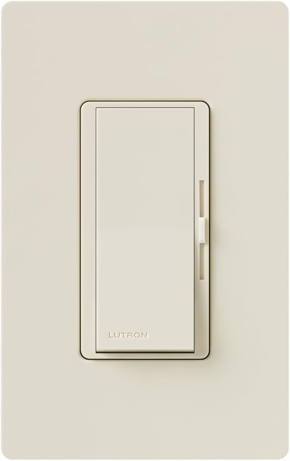 Lutron Diva LED+ Dimmer for Dimmable LED, Halogen and Incandescent Bulbs with Wallplate | Single-Pole or 3-Way | DVWCL-153PH-WH | White - Dimmer Switches - 