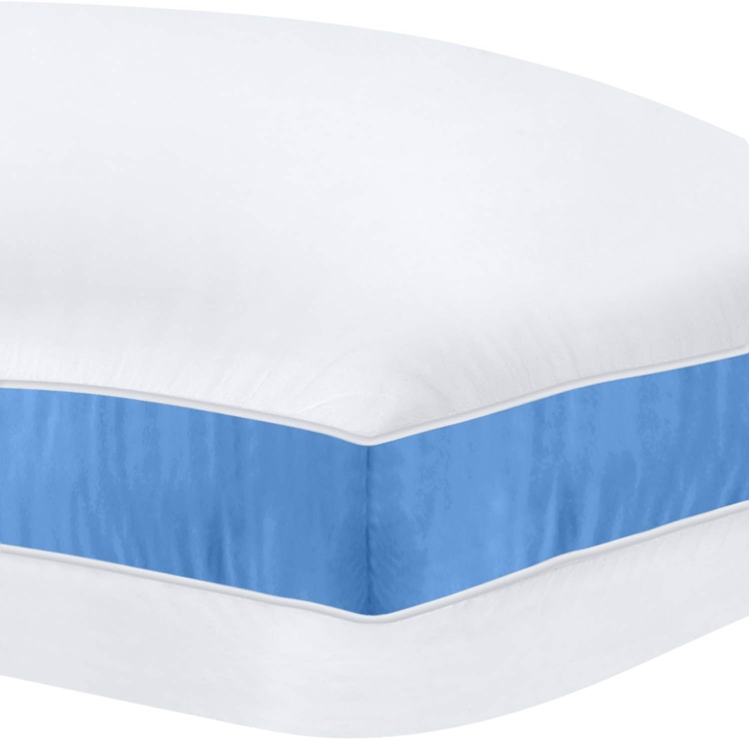 Utopia Bedding Gusseted Pillow (2-Pack) Premium Quality Bed Pillows - Side Back Sleepers - Blue Gusset - Queen - 18 x 26 Inches: Home & Kitchen