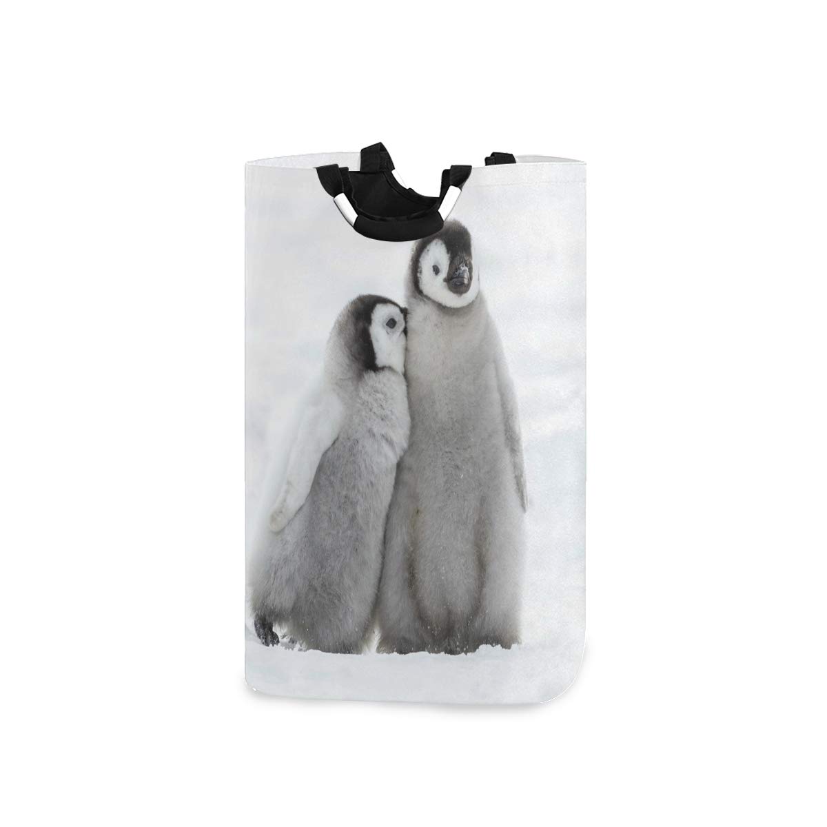 JUMPBEAR Collapsable Laundry Basket Snow Penguins Foldable Dirty Clothes Laundry Hamper