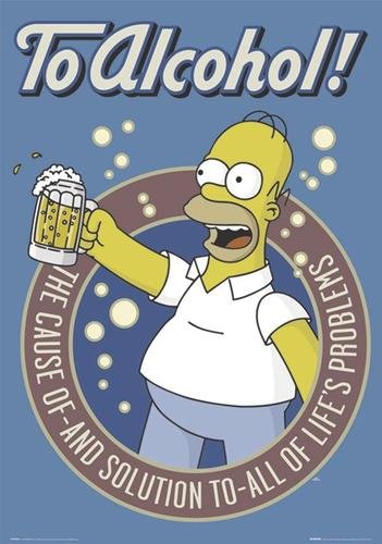 The Simpsons Poster To Alcohol Homer Simpson