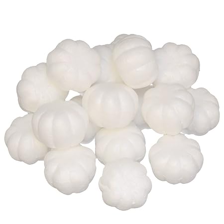 Magideal 20 Pieces White Halloween Pumpkin Polystyrene Styrofoam