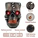 LUKAT Halloween Hanging Decorations, Halloween Skull Head with Glowing Eyes & Creepy Sounds & Biting Mouth Portable for Halloween Indoor/Outdoor Carrying, Hanging and Decorations (Skull Head)