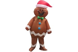 ZISUEX Santa Claus Inflatable Costume - Xmas Blow Up Suit Christmas Jumpsuit