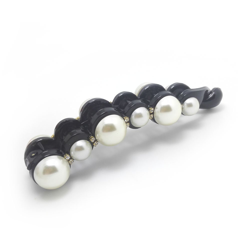 Meilliwish Pearl Banana Hair Clip (H49)(Black)