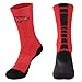 College Edition Men's Champ preformance Crew Sock, Cardinal/Black, Large 10-13
