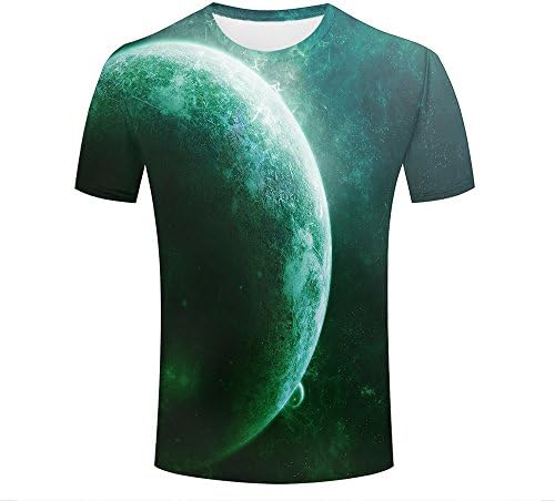 3D T Shirts for Men Graphic Green Earth Planet Unisex Couple Tees Top M