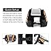 Enkeeo Top Tube Bicycle Bag Bike Pouch 5.5 inch Mobile Phone Screen Touch Holder Water Resistant with 2-Side Pockets, Sealed Zipper, Nylon Fabric for Outdoor Cycling (Black/Orange)