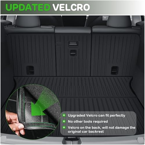 Yumemoo Alfombrillas para 2025-2026 Tesla Model Y Juniper | Tapetes Y Maletero con Respaldo para Tesla Alfombrillas De Piso TPE para Todo Tipo De Clima, Insípido Antideslizantes