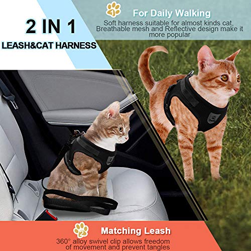 image for Supet Cat Harness and Leash Set for Walking Escape Proof Small Cat and
