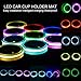 niceeshop LED Car Cup Holder Lights, (TM) 2PCS Waterproof Bottle Drink Coaster Mat Pad Built-in Light & Vibration Sensor USB Rechargeable Light for Car/SUV/Truck/Boat, 8 Colors