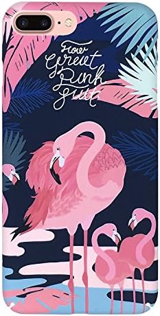 iPhone 7 Plus / iPhone 8 Plus Case for Girls, Slim Fit Full Protective Cute Case with Summer Style Frosted Flamingo Pattern for iPhone 7 Plus / iPhone 8 Plus 5.5 Inch (Flamingo)