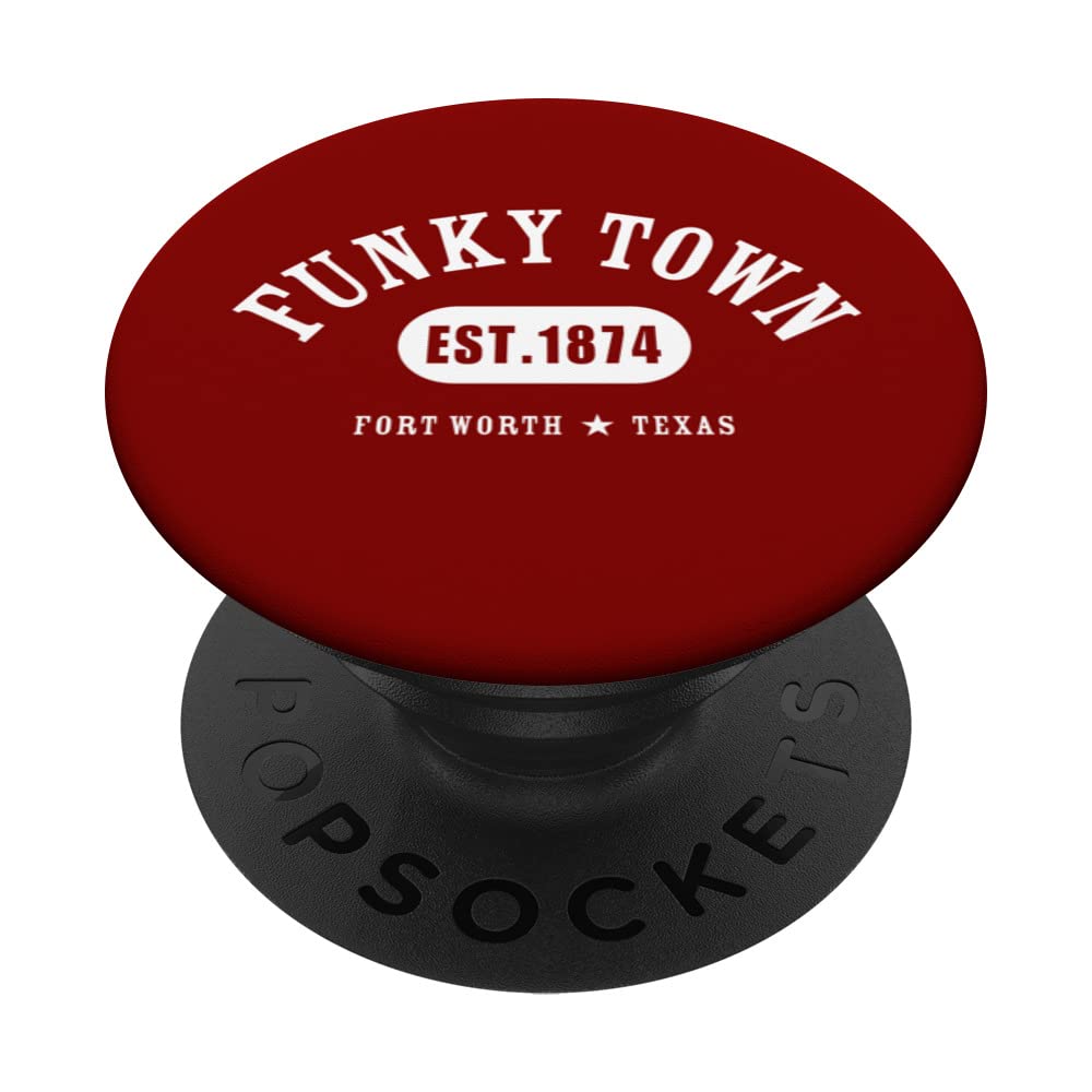 FUNKY TOWN Fort Worth TX Classic Athletic Design PopSockets Swappable PopGrip