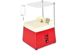 TIEXITOR Glass Grinder Machine with Acrylic Baffle, Portable Mini Stained Glass Grinder with 5/8" & 1" Grinder Bits 4200RPM G