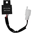 UZZH LED Flasher Relay, 2-Pin Motorcycle LED Turn Signal Relay Wiring Connectors Kit for Fixing Hyper Flashing Issue, 13V Electronic Blinker Relay for Most Motorcycles LED Turn Signal Bulbs