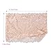 LUOEM Women Floral Lace Unlined Stretchy Strapless Bandeau Tube Tops See Through Bras 3PCS Size L