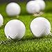 Blulu 20 Pack White Volleyball Keychains for Party Favors, School Carnival Reward, Party Bag Gift Fillers (Volleyball Keychains, 20 Pack)
