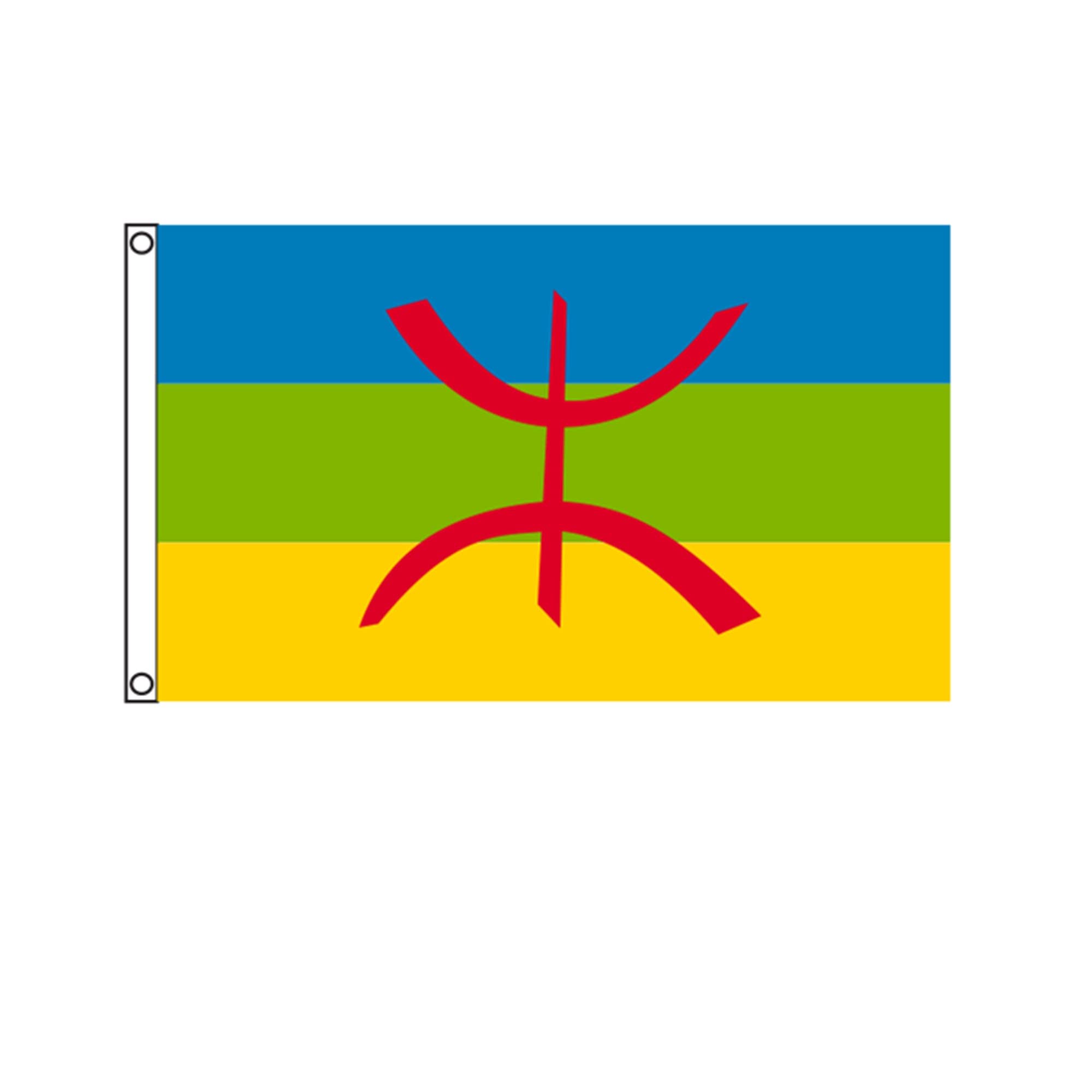 PinkDisplay Africa flag (Berber)3x5ft(90x150cm) full color eyelets and double stitches