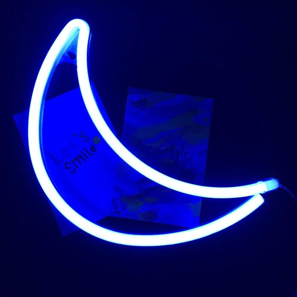 Neon Light,LED Moon Sign Shaped Decor Light,Marquee Signs/Wall Decor for Chistmas,Birthday Party,Kids Room, Living Room, Wedding Party D¨¦cor