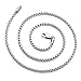 AmyRT Jewelry 3mm Titanium Steel Rolo Silver Chain Necklaces for Women Men 16 to 30 in