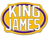 MAGNET 3x5 in Oval KING JAMES Sticker - lakers la