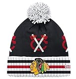 Chicago Blackhawks Winter Classic Cuffed Pom Knit Beanie Hat / Cap
