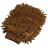 uxcell Microfiber Chenille Wash Mitt Mitten Car Cleaning Glove Brown