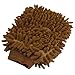 uxcell Microfiber Chenille Wash Mitt Mitten Car Cleaning Glove Brown