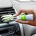 Lautechco Multifunctional Double Cleaning Brush Head Window Blind Duster Cleaner for Car Air Outlet Keyboard Air Condition