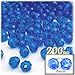 The Crafts Outlet 200pc Faceted Plastic Transparent Beads Round 8mm Raspberry Red Beads