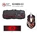 MARVO KM400 Gaming Keyboard LED Mouse and Large Mouse pad Combo 3 Color Backlit Keyboards 7 Color 2400DPI Mice 27.6