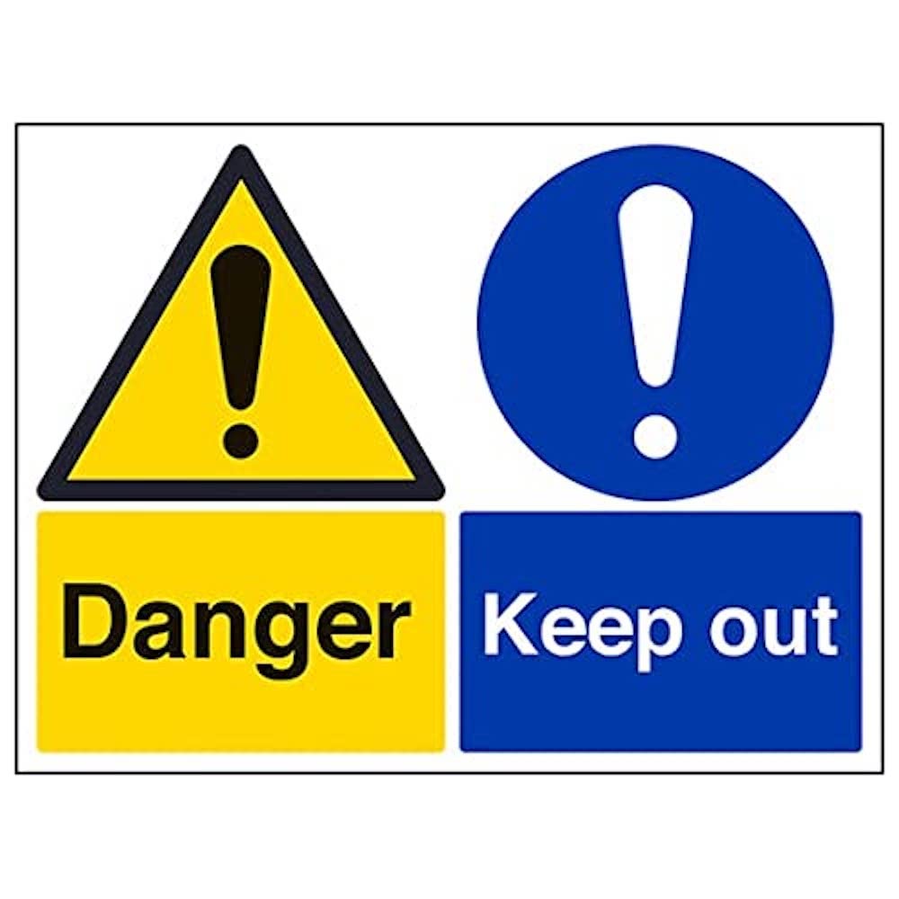 V Safety Eco Friendly Warning Building- Danger/Keep Out - 400 X 300mm