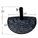 Sundale Outdoor Half Round Resin Umbrella Base for Half Patio Umbrella, Black