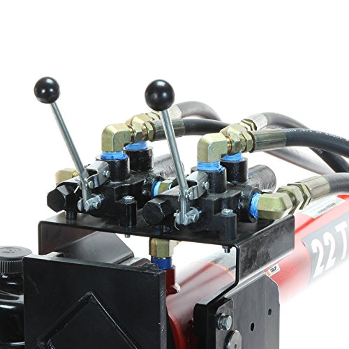 RuggedMade 22-Ton Push Through Gas Log Splitter, 212CC Electric Start w/Log Lift, Catcher