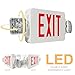eTopLighting LED Exit Sign Emergency Lighting Emergency LED Light (UL924, ETL Listed) / Rotate LED Lamp Head/Red Letter in White Body, EL2CR-1