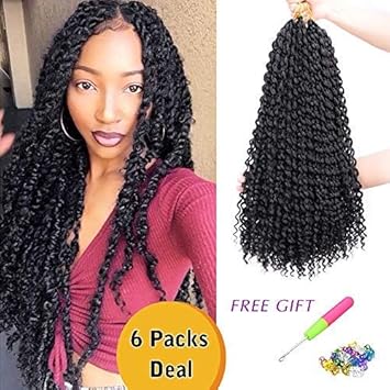 Amazon Com Passion Twist Hair 6 Packs Water Wave Crochet Hair