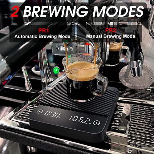 Coffee Scale,Espresso Scale Coffee Weight Scale with Timer,2000 Grams