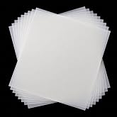 Ryqoru Blank Mylar Stencil Sheets, 10 Pack, 12 x 12 Inch, 7 Mil PET Plastic | Milky translucent reusable stencil plastic sheets for crafts, hand or machine cutting, laser cutting, tracing, and signs
