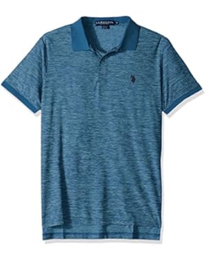 Men's Classic Fit Solid Short Sleeve Poly Pique Polo Shirt