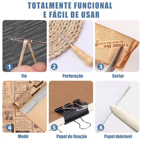 Kits Encadernação de Livros, Encadernação, Conjunto de Ferramentas de Encadernação de Madeira, Kit de Prensa para Encadernação de Livros, Conjunto Ferramentas para Encadernação