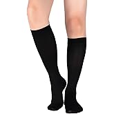 +MD 15-20 mmHg Medical Compression Socks for Men/Women, Lightweight Opaque Knee High Support Stockings