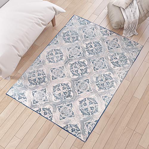 Status 3D Printed Perfect Home Rugs Carpet for Living Area | Rug and Carpet for Bedroom |Rug and Carpet for Dining Table Rug Floor Carpet with Anti Slip Backing (4 x 6, Design - 318)
