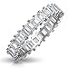 Orostar Emerald Cut Cubic Zirconia Eternity Band 2.00mm