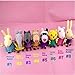 Peppa Pig Series Plush Toy Peppa and George's Friends 8Pcs Set 19cm/8inch，Rebecca Rabbit/ Emily Elphant /Danny Dog /Pedro Pony /Zoe Zebra/ Candy Cat /Suzy Sheep /Richard Rabbit with Lovestal wristband