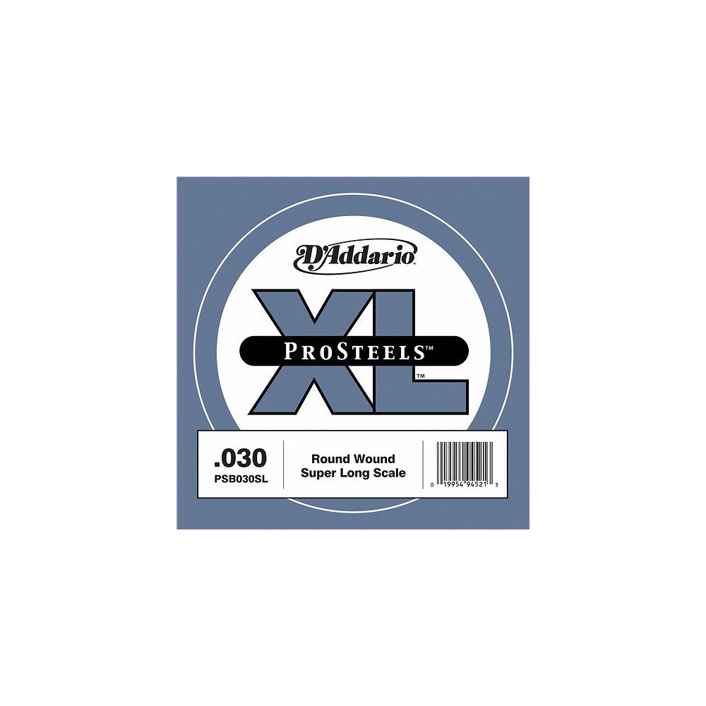 D'Addario PSB030SL ProSteels Bass Guitar Single String, Super Long Scale, .030