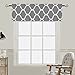 Melodieux Moroccan Fashion Room Darkening Rod Pocket Window Curtain Valance, 52 by 18 Inch, Grey (1 Panel)